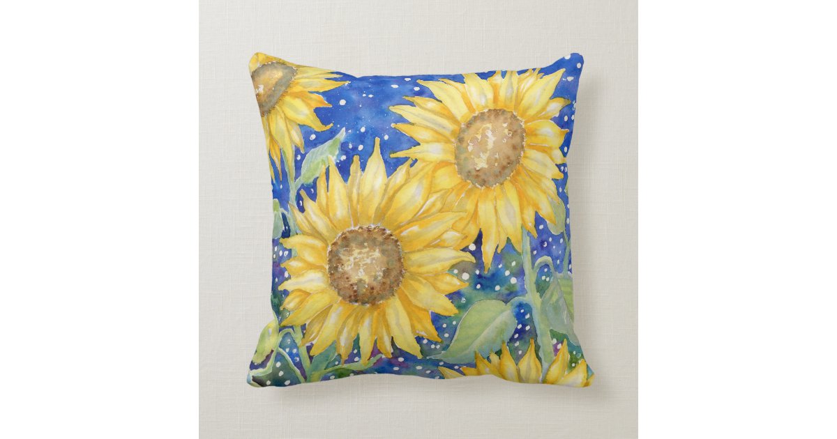 "Sunflowers" Throw Pillow | Zazzle.com