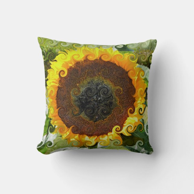 SUNFLOWERS THROW PILLOW (Front)