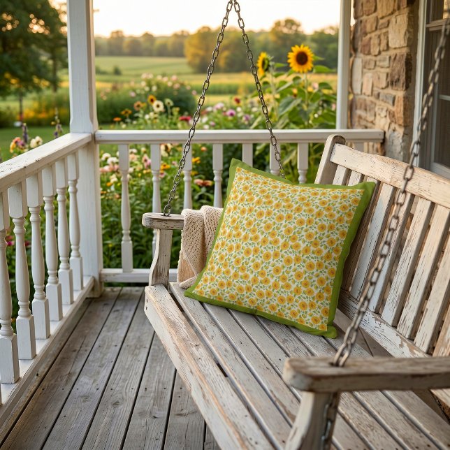 Sunflowers Throw Pillow (Creator Uploaded)