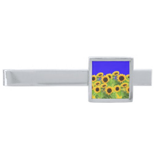 Sunflowers Tie Bar Ukraine Flag Colors _ Freedom