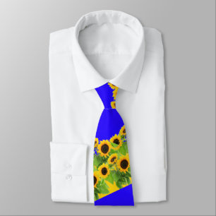 Sunflowers Tie Ukrainian Flag Colors Support