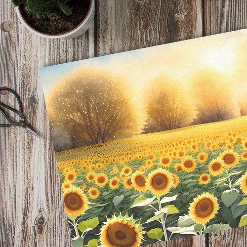 Sunflowers Tissue Paper _ Decoupage  Paper Crafts