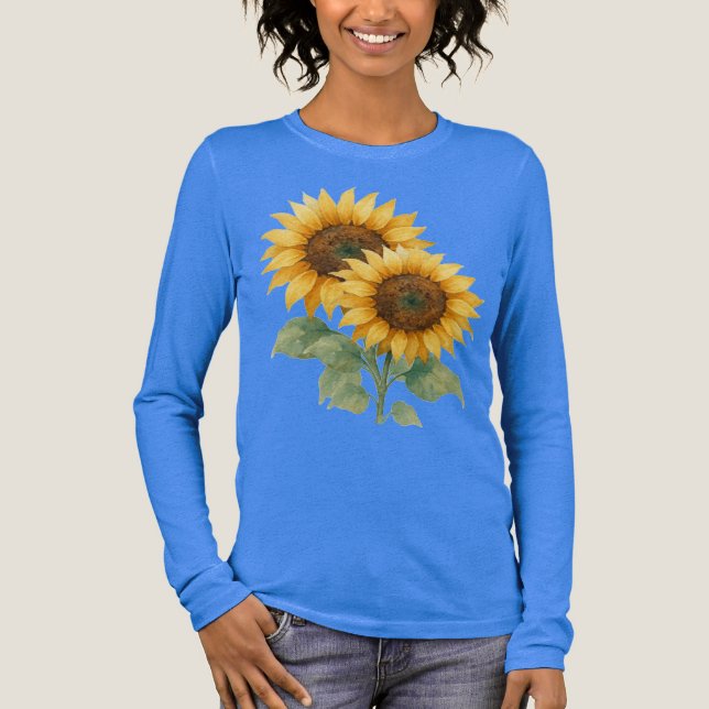 Sunflowers  Tri-Blend shirt (Front)