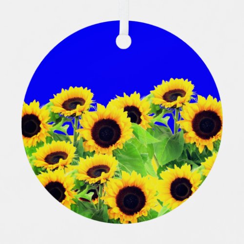 Sunflowers Ukraine Flag Colors Christmas Ornament