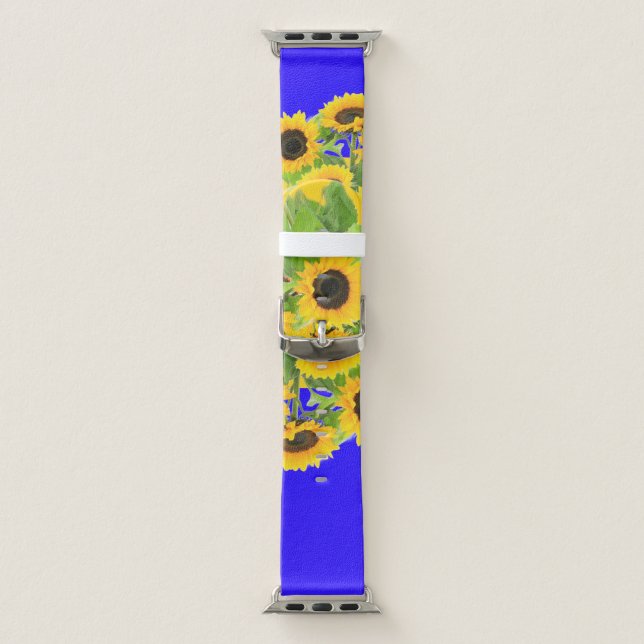 Sunflowers - Ukrainian Flag Peace Freedom Ukraine  Apple Watch Band (Band)