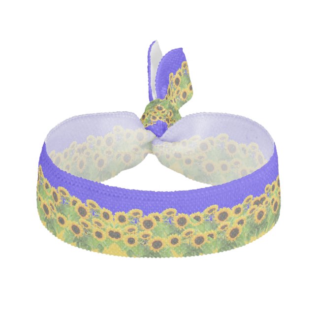 Sunflowers - Ukrainian Flag Peace Freedom Ukraine  Elastic Hair Tie (Front)