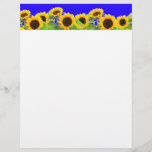 Sunflowers - Ukrainian Flag Peace Freedom Ukraine  Letterhead<br><div class="desc">Sunflowers - Ukrainian Flag Peace Freedom Ukraine - Support Independence Together - Victory ! Let's make the world a better place - everybody together ! A better world begins - depends - needs YOU too ! You can transfer to 1000 Zazzle products. Resize and move or remove and add elements...</div>