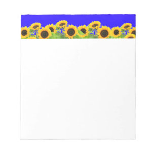 Sunflowers - Ukrainian Flag Peace Freedom Ukraine Notepad