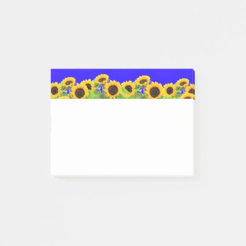 Sunflowers _ Ukrainian Flag Peace Freedom Ukraine Post_it Notes