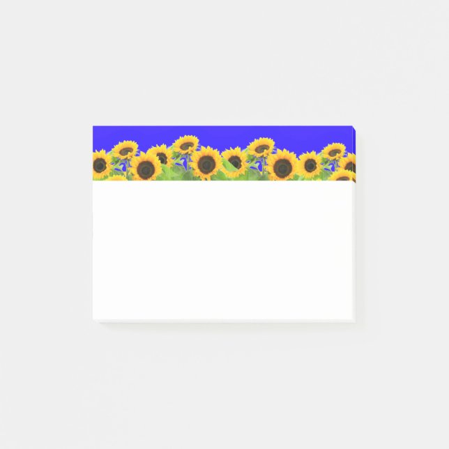 Sunflowers - Ukrainian Flag Peace Freedom Ukraine Post-it Notes (Front)