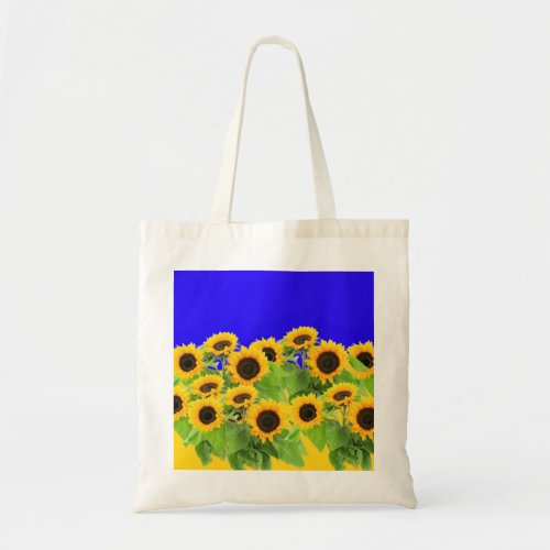 Sunflowers _ Ukrainian Flag Peace Freedom Ukraine  Tote Bag