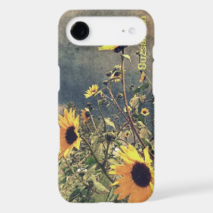 Sunflowers Under Stormy Clouds Custom Name iPhone 17 Air Case