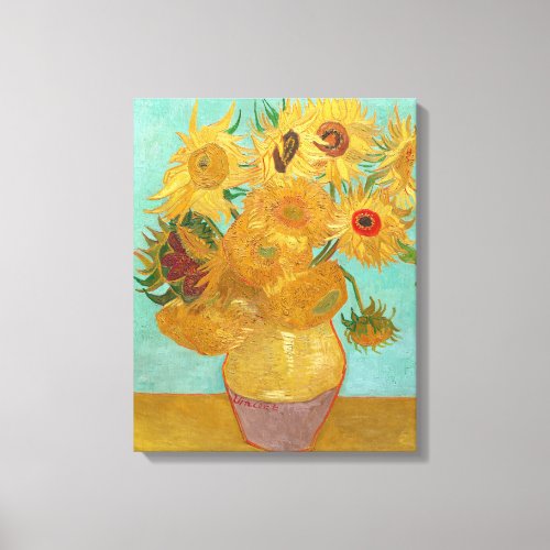 Sunflowers Van Gogh Fine Art Still Life Canvas Print