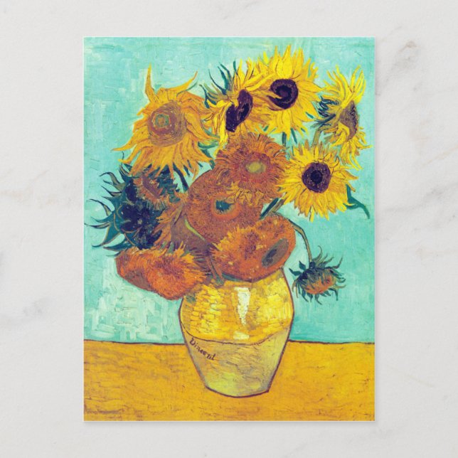 Sunflowers, Van Gogh Postcard (Front)
