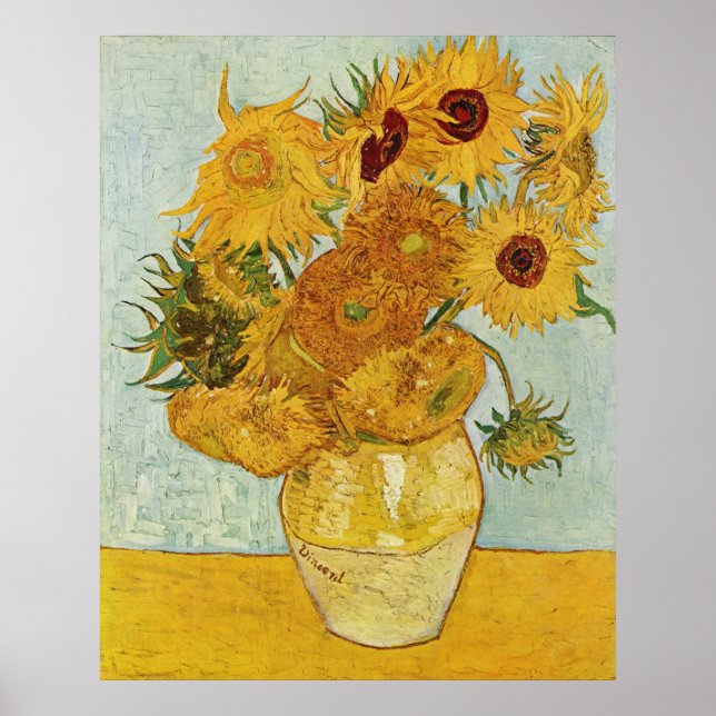 Sunflowers, Van Gogh Poster (Front)