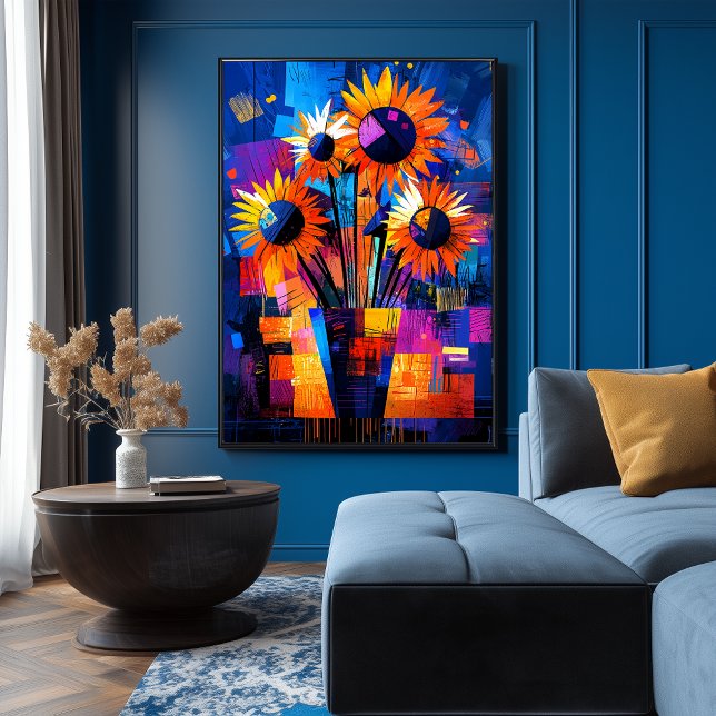 Sunflowers – Van Gogh Reimagined Vibrant Abstract Poster (Creator Uploaded)