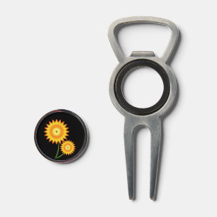 Sunflowers Vector Beautiful Flowers Divot Tool