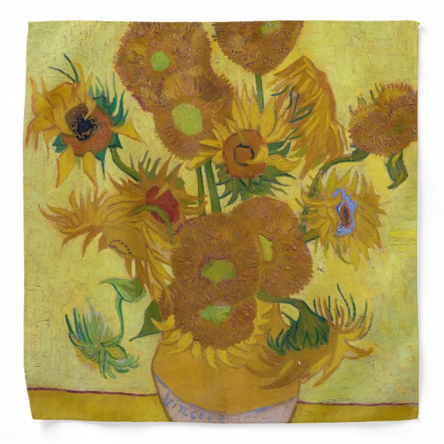 Sunflowers, Vincent van Gogh, 1889 Bandana (Front)