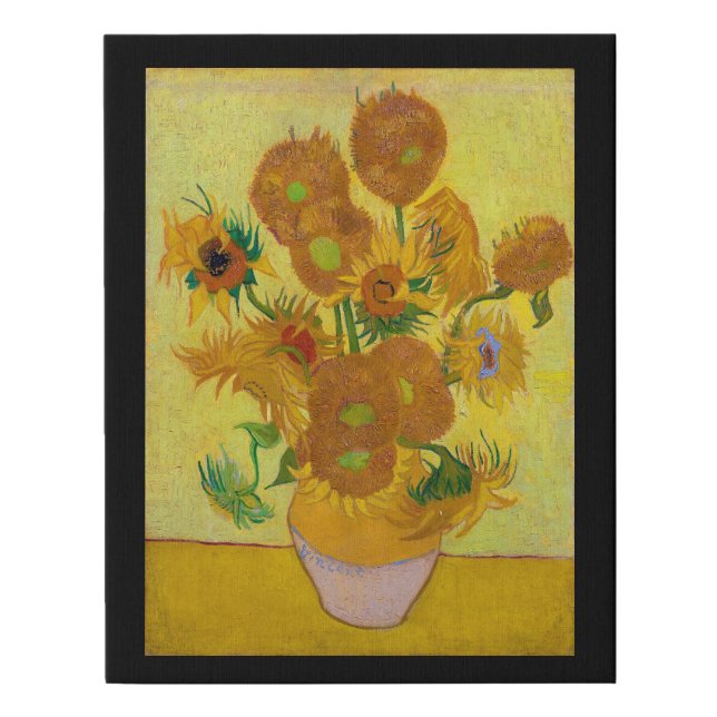 Sunflowers, Vincent van Gogh, 1889 Faux Canvas Print (Front)