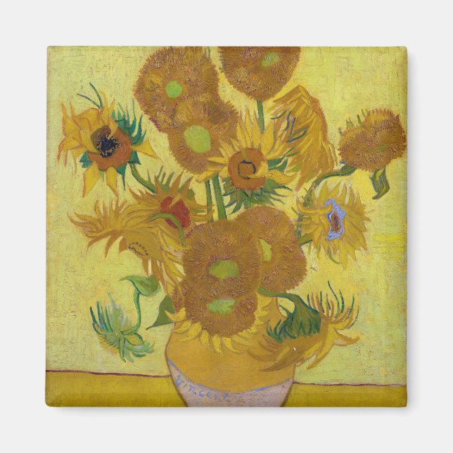 Sunflowers, Vincent van Gogh, 1889 Magnet (Front)