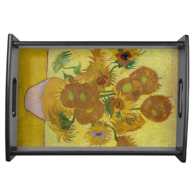 Sunflowers, Vincent van Gogh, 1889 Serving Tray (Front)