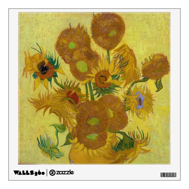 Sunflowers, Vincent van Gogh, 1889 Wall Decal (Front)