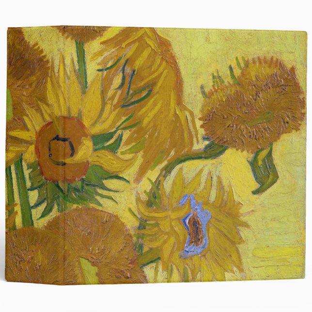 Sunflowers, Vincent van Gogh 3 Ring Binder (Front/Spine)