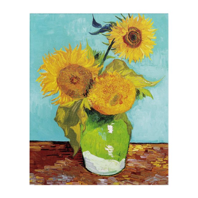 Sunflowers Vincent van Gogh Acrylic Print (Front)