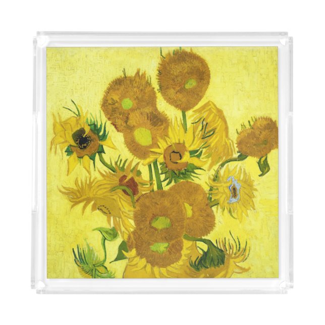 Sunflowers Vincent van Gogh    Acrylic Tray (Front)