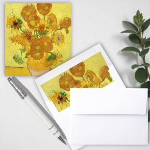 Sunflowers, Vincent van Gogh Art Envelope Liner