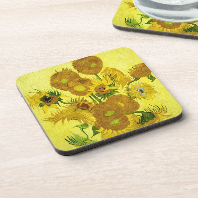 Sunflowers Vincent van Gogh    Beverage Coaster (Left Side)