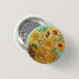 Sunflowers Vincent van Gogh Button