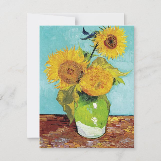 Sunflowers Vincent van Gogh    Card (Front)
