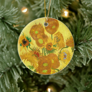Sunflowers, Vincent van Gogh Ceramic Ornament