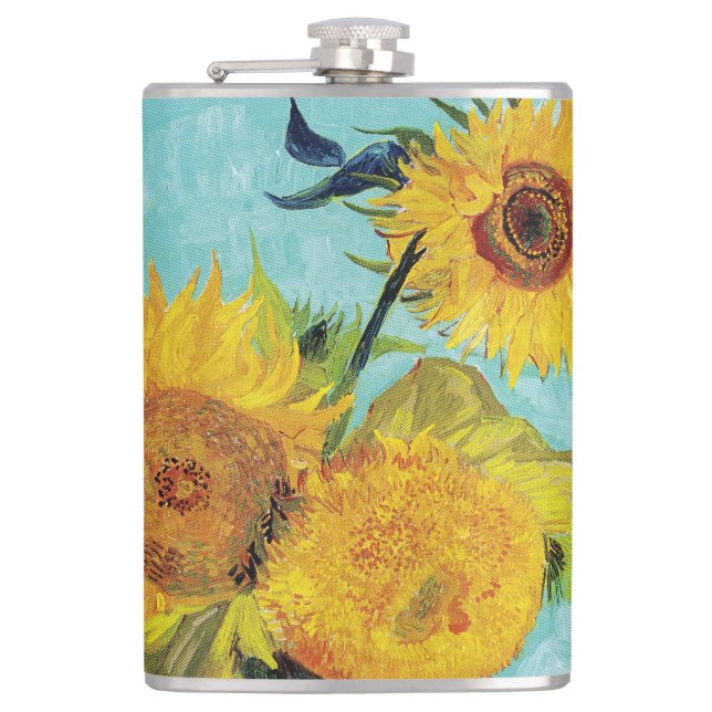 Sunflowers Vincent van Gogh  Flask (Front)