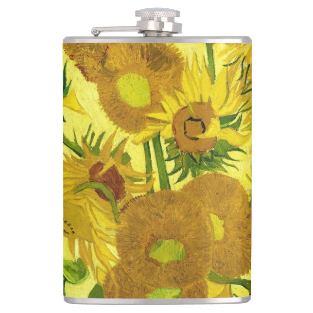 Sunflowers Vincent van Gogh     Flask (Front)