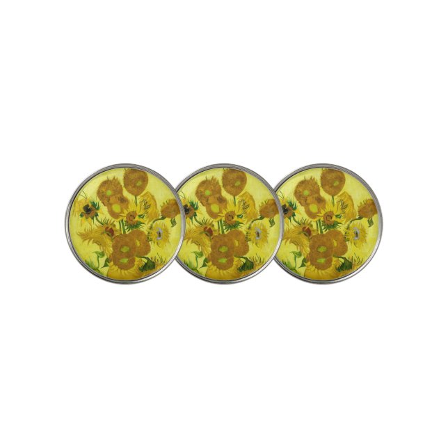 Sunflowers Vincent van Gogh    Golf Ball Marker (3 Up)