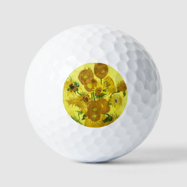Sunflowers Vincent van Gogh    Golf Balls (Front)