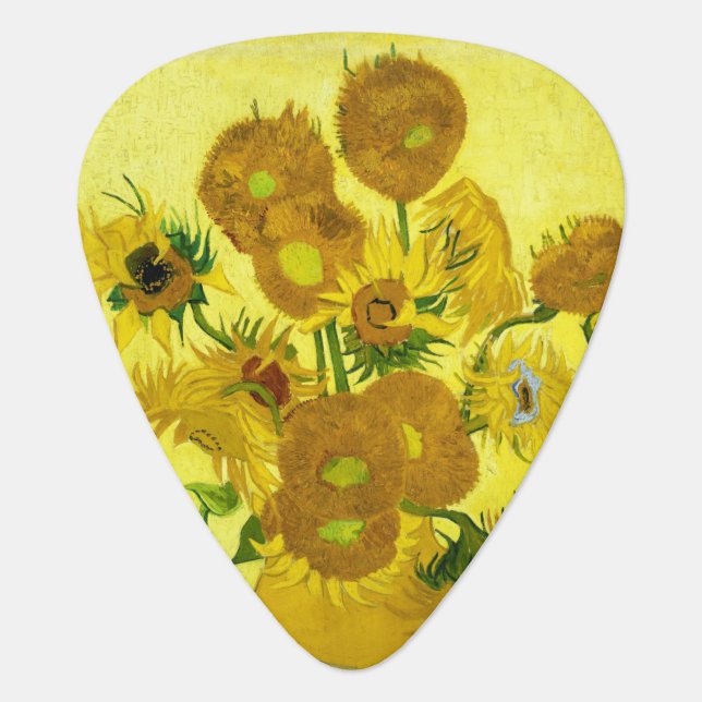 Sunflowers Vincent van Gogh    Guitar Pick (Front)
