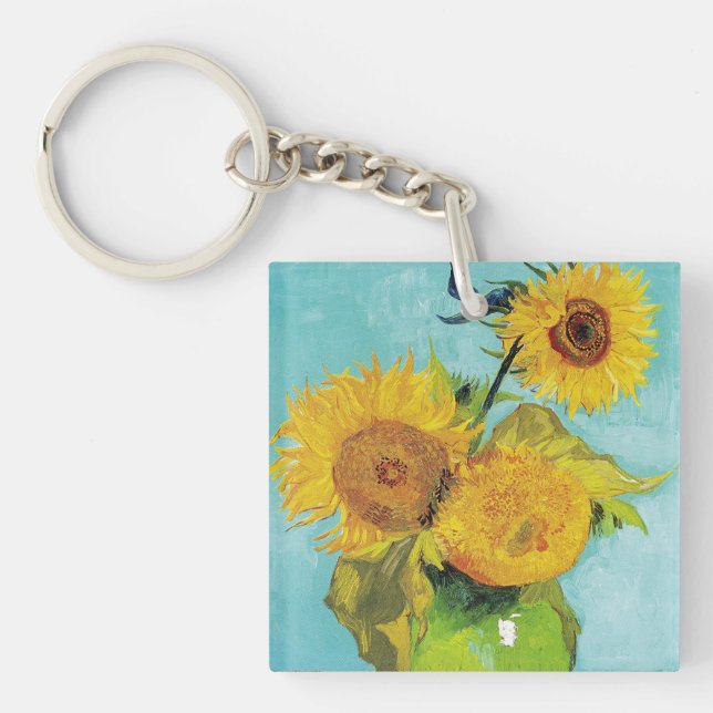 Sunflowers Vincent van Gogh  Keychain (Front)