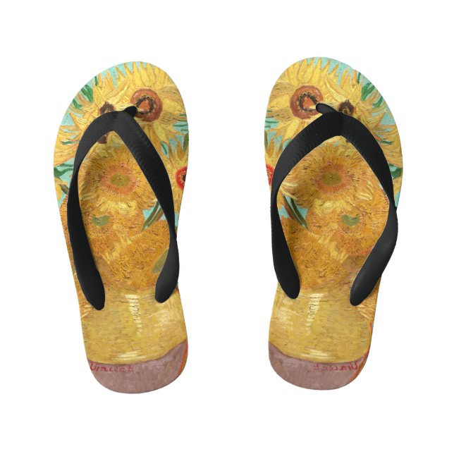 Sunflowers Vincent van Gogh      Kid's Flip Flops (Footbed)