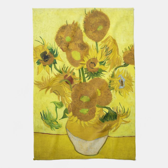 Sunflowers Vincent van Gogh    Kitchen Towel (Vertical)