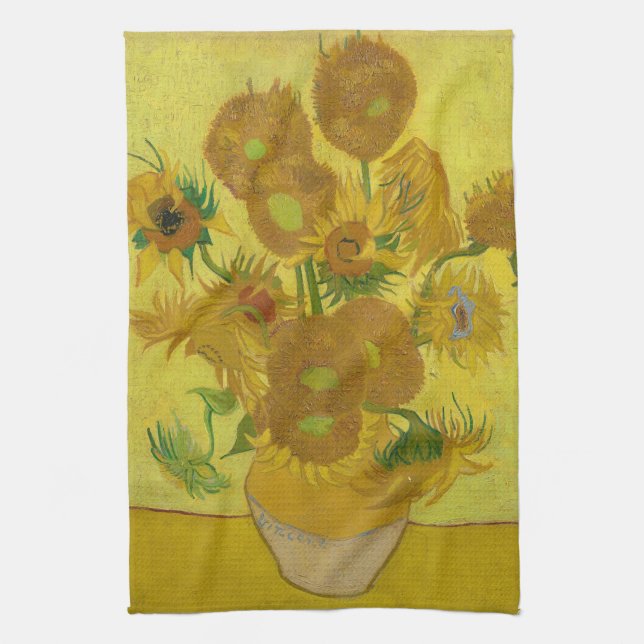 Sunflowers - Vincent van Gogh Kitchen Towel (Vertical)