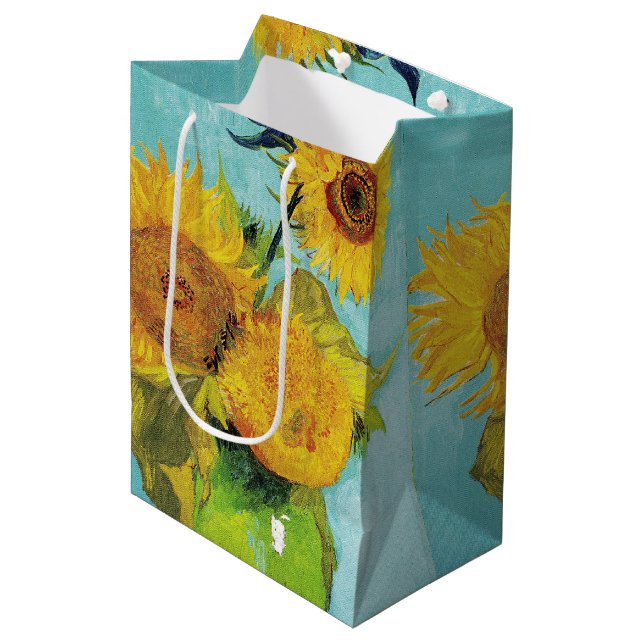 Sunflowers Vincent van Gogh    Medium Gift Bag (Front Angled)