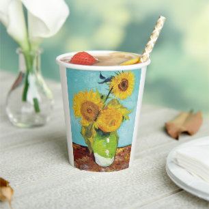 Sunflowers Vincent van Gogh Paper Cups