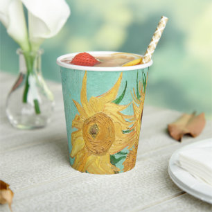 Sunflowers Vincent van Gogh Paper Cups