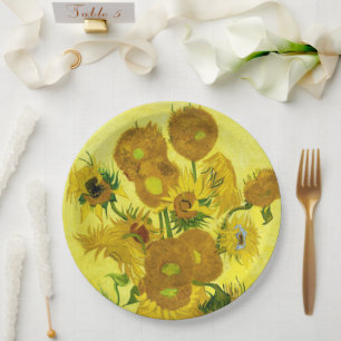 Sunflowers Vincent van Gogh Paper Plates