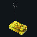 Sunflowers Vincent van Gogh    Place Card Holder<br><div class="desc">Sunflowers  Vincent van Gogh. Still life on a yellow background. A bright bouquet of sunflower flowers stand in a vase. Reproduction of famous works of art  images in the public domain.</div>