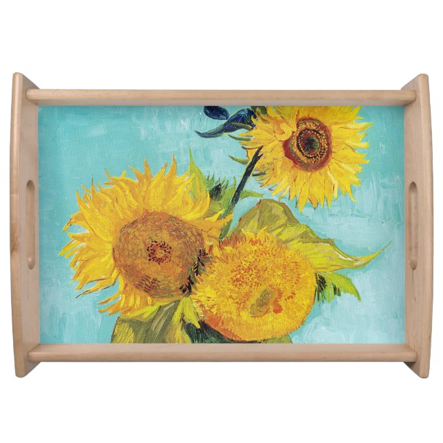 Sunflowers Vincent van Gogh Serving Tray (Front)