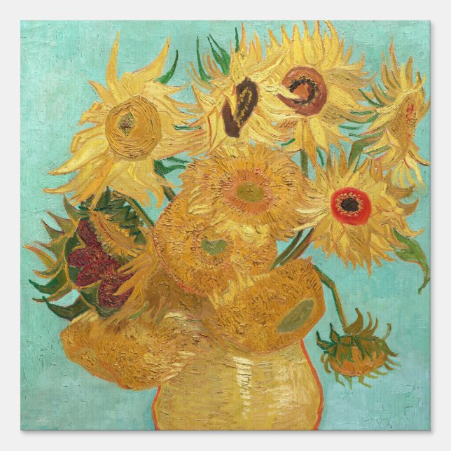 Sunflowers Vincent van Gogh  Sign (Front)